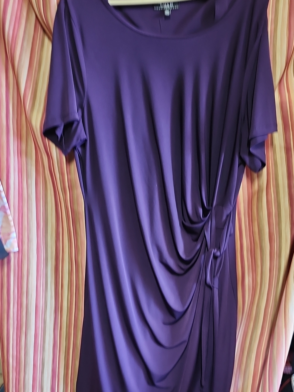 Simply Purple Midi Dress with Side Twist Detail Nwot